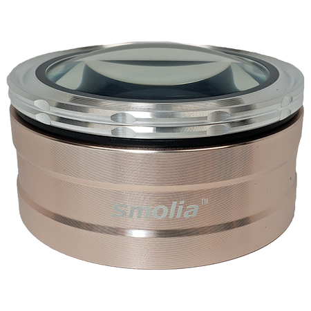 VISEE LEDMagnifier, 3x, TouchControlled3LEDlight, Recharge, Gray, SmoliaTZCGold Smolia TZC Gold